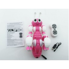 Радиоуправляемый робот-муравей трансформируемый, звук, свет, танцы (розовый)