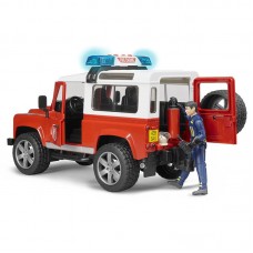 Внедорожник Bruder Land Rover Defender Station Wagon Пожарная с фигуркой (02-596)