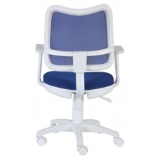 Кресло детское Бюрократ CH-W797/BL/TW-10 спинка сетка синий сиденье синий TW-10 колеса белый/синий (пластик белый)