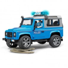 Внедорожник Bruder Land Rover Defender Station Wagon Полицейская с фигуркой (02-597)