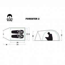 Двухместная палатка Jungle Camp Forester 2