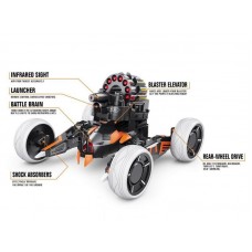 Радиоуправляемая боевая машина Universe Chariot, лазер, ракеты, оранжевая, Ni-Mh и З/У, 2.4G