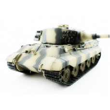 Радиоуправляемый танк Torro King Tiger (башня Henschel) 1/16 2.4G, ИК-пушка, деревянная коробка