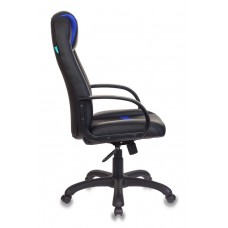 Кресло игровое Zombie VIKING-8/BL+BLUE черный/синий искусственная кожа