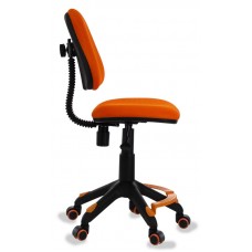 Кресло детское Бюрократ KD-4-F, TW-96-1 оранжевый TW-96-1 колеса оранжевый