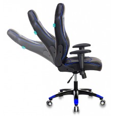 Кресло игровое Бюрократ VIKING-3/BL+BLUE черный/синий искусственная кожа