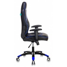 Кресло игровое Бюрократ VIKING-3/BL+BLUE черный/синий искусственная кожа