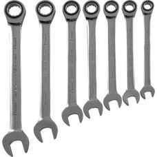 Набор ключей комбинированных трещоточных 10-19 мм, 7 предметов (W45107S)