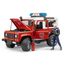 Внедорожник Bruder Land Rover Defender Station Wagon Пожарная с фигуркой (02-596)