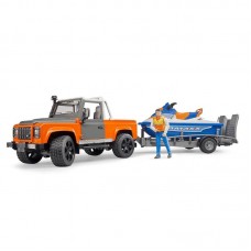 Набор техники Bruder Land Rover с водным мотоциклом 02-599 1:16, 78 см, оранжевый/голубой/серый