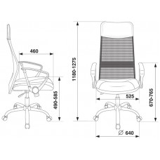 Кресло руководителя Бюрократ CH-600SL черный искусст.кожа/сетка/ткань крестовина металл хром