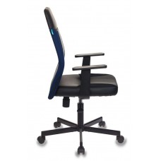 Кресло Бюрократ CH-606/BL+TW-10N черный/синий искусст.кожа/ткань крестовина металл