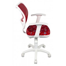 Кресло детское Бюрократ CH-W797/RD/ANCHOR-RD спинка сетка красный сиденье красный якоря ANCHOR-RD сетка (пластик белый)