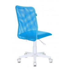Кресло детское Бюрократ KD-9/WH/TW-55 голубой TW-31 TW-55 сетка/ткань (пластик белый)
