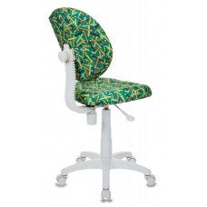 Кресло детское Бюрократ KD-W6/PENCIL-GN зеленый карандаши (пластик белый)