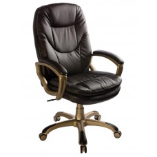 Кресло руководителя Бюрократ CH-868YAXSN/Coffee темно-коричневый искусственная кожа (пластик золото)