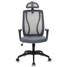 Кресло руководителя Бюрократ MC-411-H, DG, 26-25 серый TW-04 сиденье серый 26-25 сетка, ткань
