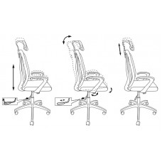 Кресло руководителя Бюрократ MC-W411-H, DG, 26-25 серый TW-04 сиденье серый 26-25 сетка, ткань (пластик белый)