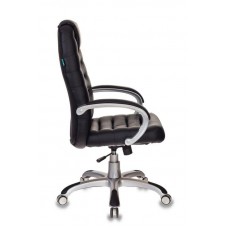 Кресло руководителя Бюрократ T-9903S/BLACK черный искусственная кожа (пластик серебро)
