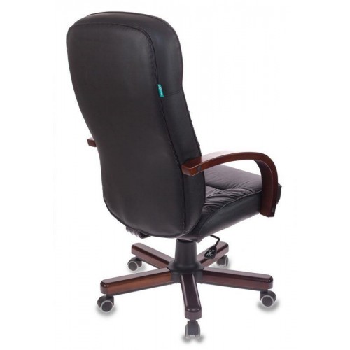 Кресло руководителя Бюрократ T-9908/WALNUT черный кожа крестовина металл