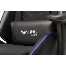 Кресло игровое Zombie VIKING 4 AERO BLUE две подушки черный/синий искусст.кожа/ткань