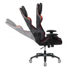 Кресло игровое Zombie VIKING 4 AERO RED две подушки черный/красный искусст.кожа/ткань