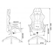 Кресло игровое Zombie VIKING 5 AERO ORANGE черный/оранжевый искусственная кожа