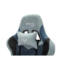 Кресло игровое Zombie VIKING 7 KNIGHT BL FABRIC синий текстиль/эко.кожа крестовина пластик