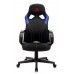 Кресло игровое Zombie RUNNER черный/синий искусст.кожа/ткань