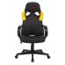 Кресло игровое Zombie RUNNER черный/желтый искусственная кожа крестовина пластик