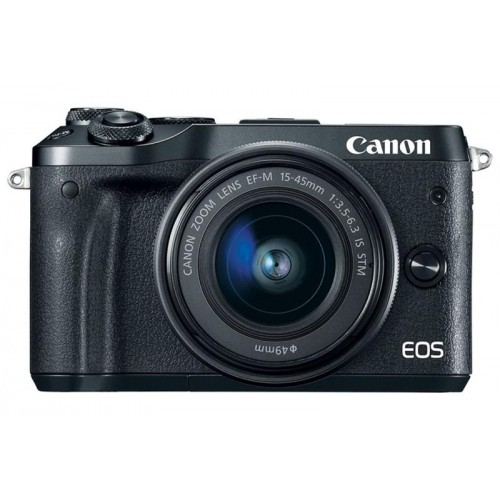 Беззеркальный фотоаппарат Canon EOS M6 kit EF-M 15-45mm f/3.5-6.3 IS STM черный