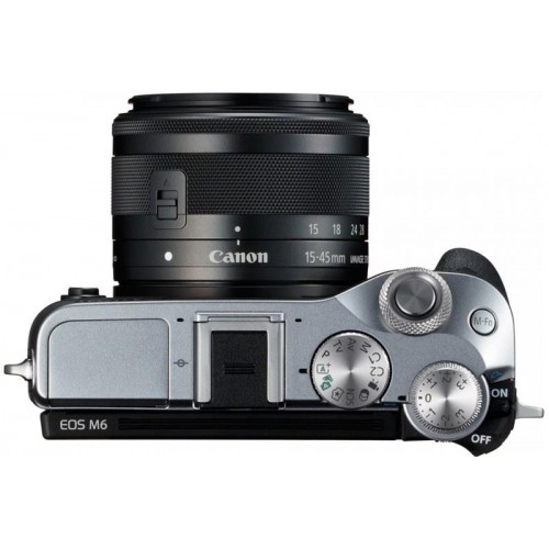Беззеркальный фотоаппарат Canon EOS M6 kit EF-M 15-45mm f/3.5-6.3 IS STM серебро