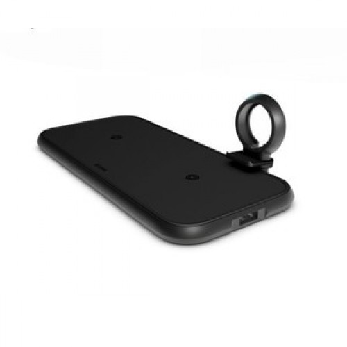 Беспроводное зарядное устройство ZENS Aluminium 4 in 1 Wireless Charger. Поддерживает беспроводную зарядку одновременно двух устройств по стандарту Qi. Порты: USB-A. micro-USB. Цвет: черный.