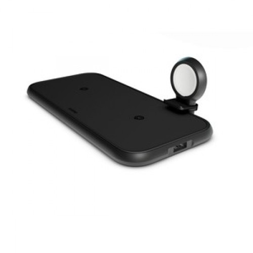 Беспроводное зарядное устройство ZENS Aluminium 4 in 1 Wireless Charger. В комплекте кабель MFI для Apple Watch. Поддерживает беспроводную зарядку одновременно двух устройств по стандарту Qi. Порты: USB-A. micro-USB. Цвет: черный.