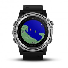 Часы Garmin Descent Mk1 Sapphire серебристые с черным ремешком