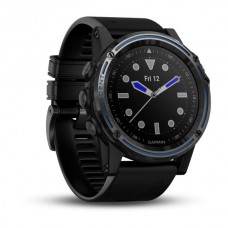 Часы Garmin Descent Mk1 Sapphire серые титановвые с черным ремешком