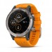 Часы Garmin Fenix 5 Plus Sapphire титановый с оранжевым ремешком