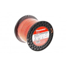 Леска для триммеров HAMMER витой квадрат 2.4мм X 150м