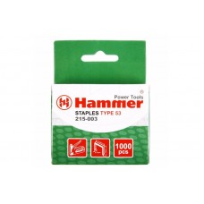 Скобы для степлера HAMMER Скобы 14мм, 11,3мм, 0,75мм П-образн (тип 53)