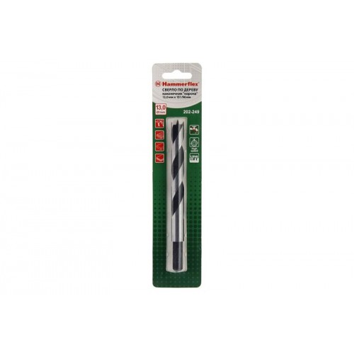 Сверло по дереву HAMMER 202-249 DR WD CROWN 13,0мм*151/96мм