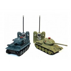 Радиоуправляемый танковый бой Huan Qi Т-34 и Tiger 1:32 2.4G (два танка, з/у, акк)