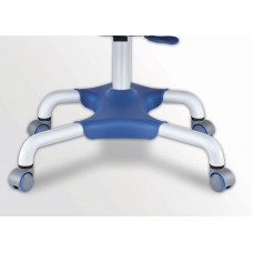 Кресло Mealux Nobel (Y-517) SB серебристый металл/обивка синяя с кольцами