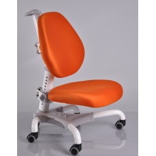 Кресло Mealux Champion (Y-718) WKY белый металл/обивка оранжевая однотонная