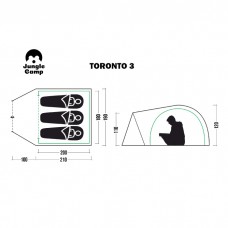 Трехместная палатка Jungle Camp Toronto 3