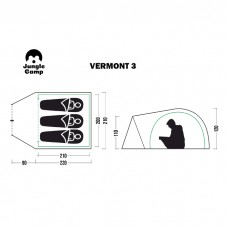 Трехместная палатка Jungle Camp Vermont 3