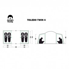Четырехместная палатка Jungle Camp Toledo Twin 4