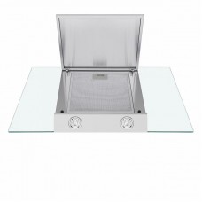 Кухонная вытяжка MAUNFELD Gloria 90 нержавеющая сталь/прозрачное стекло