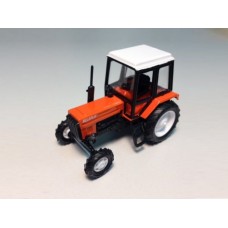 Сувенирная модель трактора МТЗ-82 "Люкс-2" металл (оранжевый с бел.кабиной) 1:43