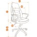 Кресло руководителя TetChair "Интер" (INTER) (Искусственная черная кожа + серая ткань)