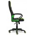 Игровое кресло TetChair "Ранер" (Runner) (Искусственная черная кожа + зелёная сетка)